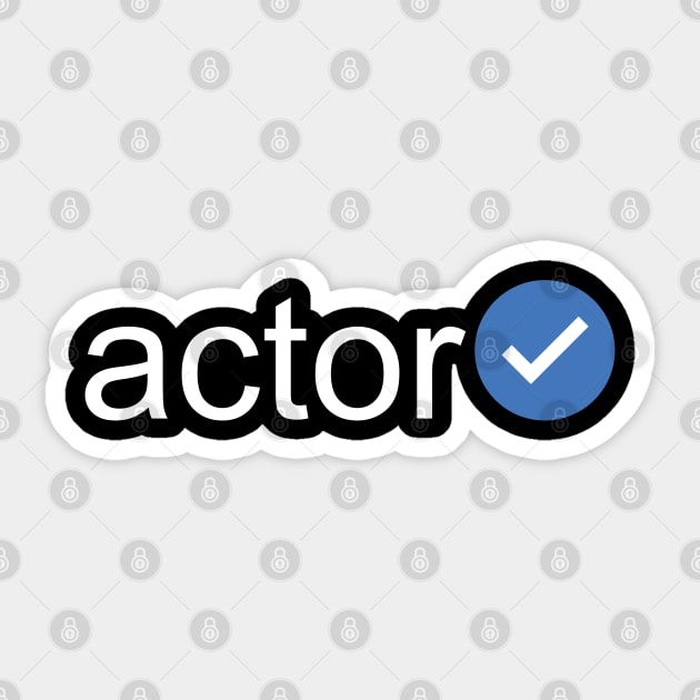Verified Actor (White Text) Sticker by inotyler